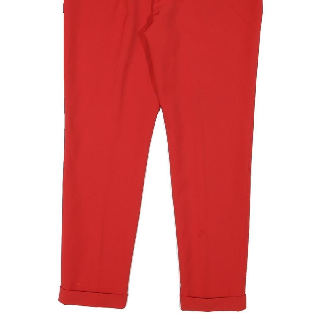 LIU JO Womens Polyester Blend Red Slim Straight Trousers W31 L27 Stylish Zip