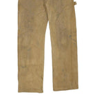 DICKIES Mens Jeans Beige Regular Straight Denim W34 L30 Workwear Utility Zip