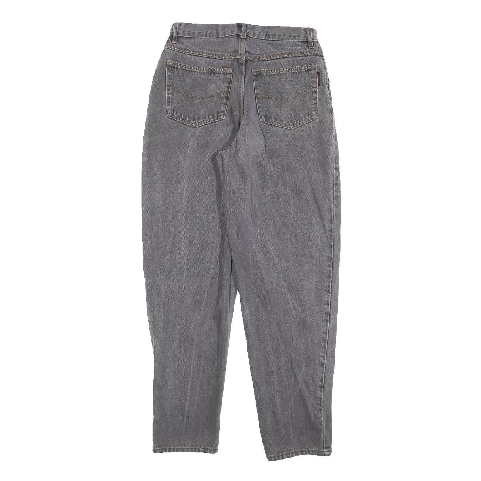 Grey Womens Regular Fit Straight Denim Cotton Blend Jeans W28 L30 Classic Casual