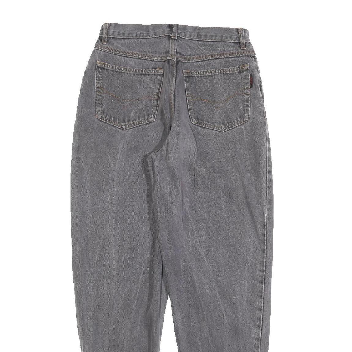 Grey Womens Regular Fit Straight Denim Cotton Blend Jeans W28 L30 Classic Casual