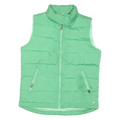AMERICAN EAGLE Womens Green Sleeveless Zip Jacket S Polyester Blend Puffer Vest