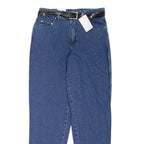 MAC Jessy Belted Womens Jeans Blue Regular Mom W30 L32
