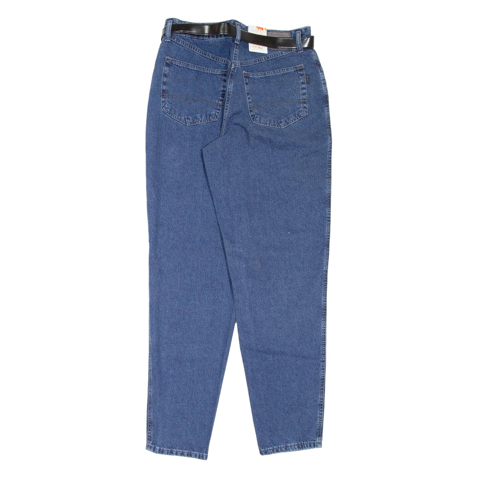 MAC Jessy Belted Womens Jeans Blue Regular Mom W30 L32