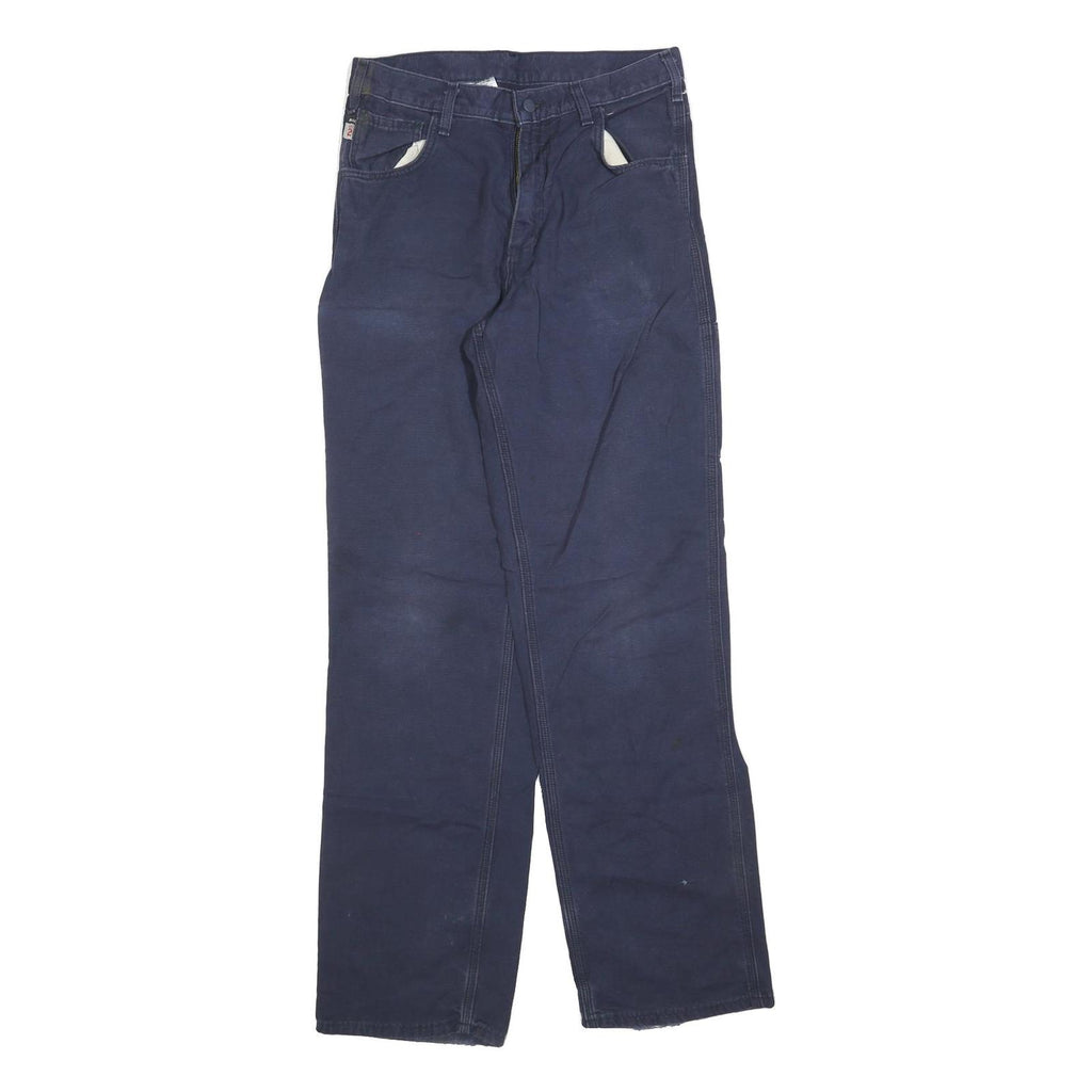 CARHARTT Mens Blue Regular Fit Straight Leg Denim Jeans W31 L34 Workwear Zip