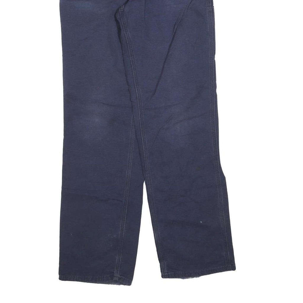 CARHARTT Mens Blue Regular Fit Straight Leg Denim Jeans W31 L34 Workwear Zip