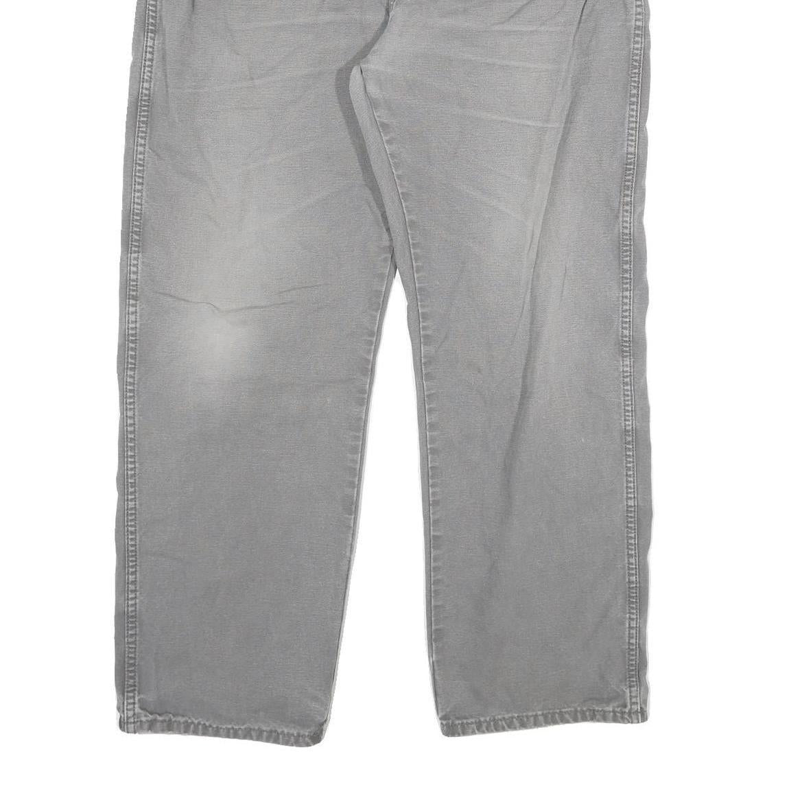 DICKIES Mens Jeans Grey Regular Straight Denim Medium W40 L30 Workwear Utility