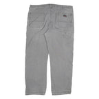 DICKIES Mens Jeans Grey Regular Straight Denim Medium W40 L30 Workwear Utility