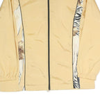 AUTHENTIC KLEIN Womens Yellow Animal Print Zip Jacket M Polyester Blend