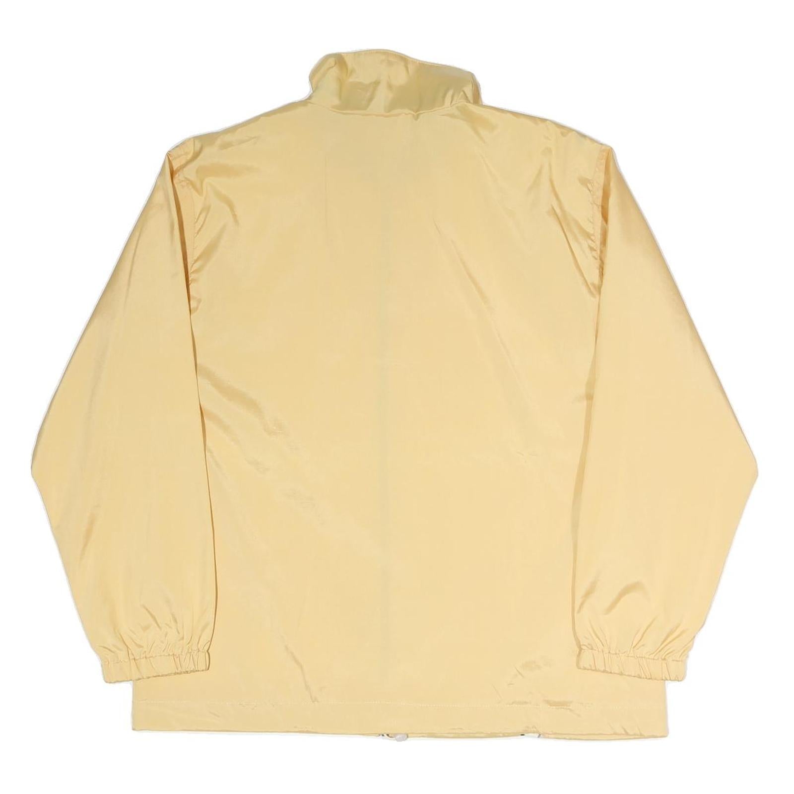 AUTHENTIC KLEIN Womens Yellow Animal Print Zip Jacket M Polyester Blend