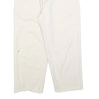 CALVIN KLEIN Womens Jeans White Relaxed Straight Cotton W32 L24 Frayed Hem Zip