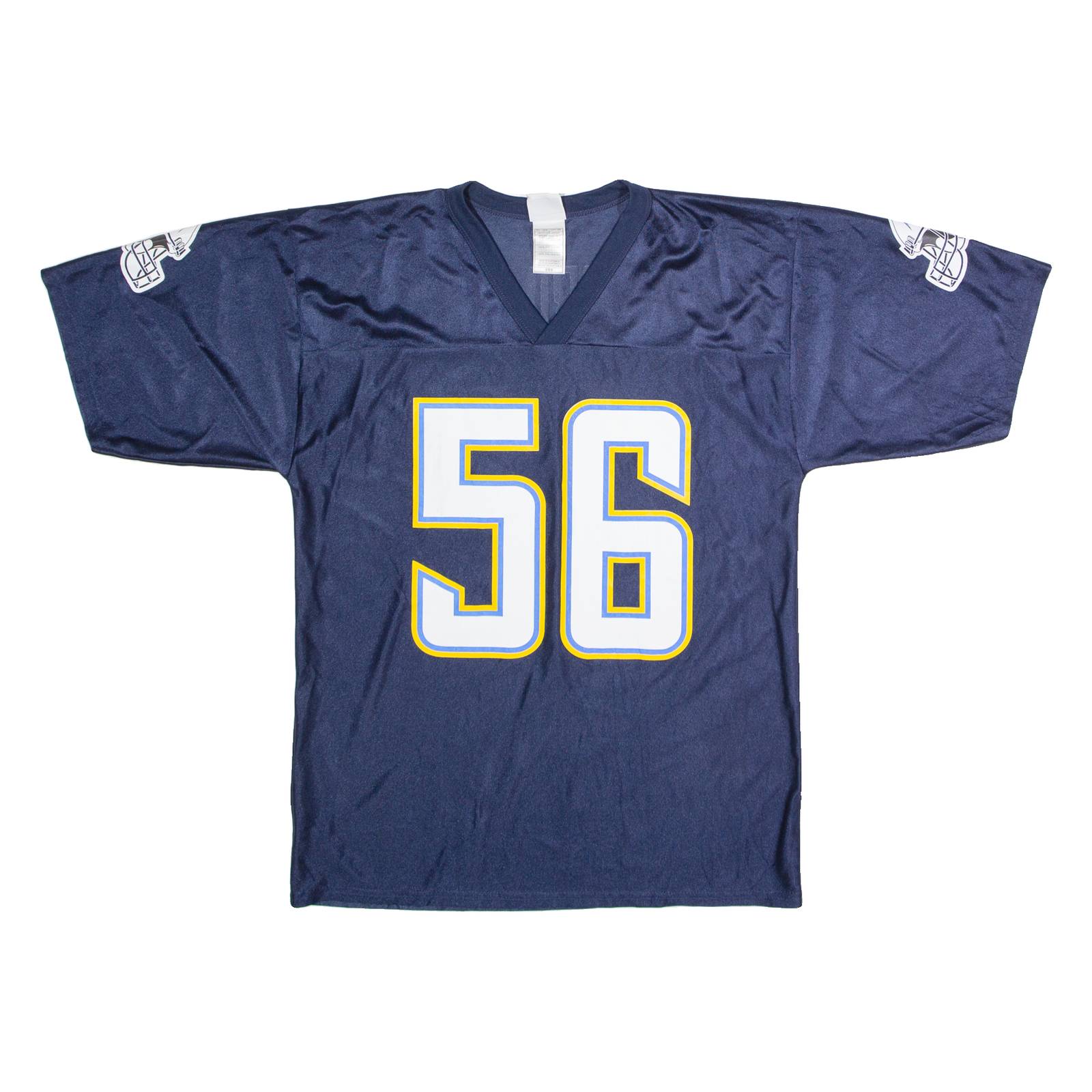 NFL San Diego Chargers Home #56 Merriman Mens Jersey Blue USA V-Neck M