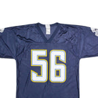 NFL San Diego Chargers Home #56 Merriman Mens Jersey Blue USA V-Neck M