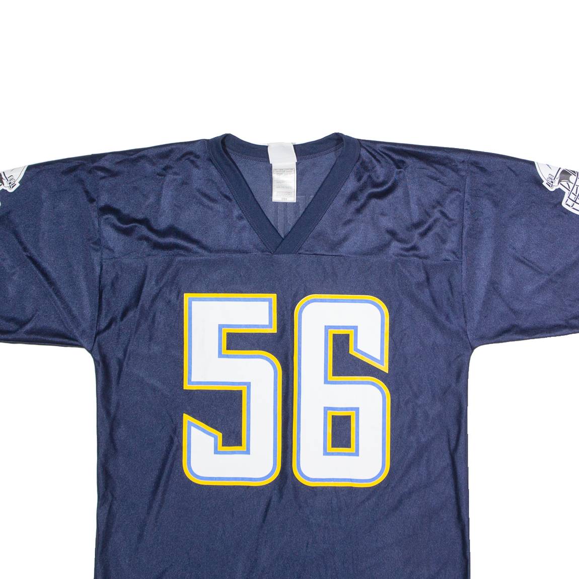 NFL San Diego Chargers Home #56 Merriman Mens Jersey Blue USA V-Neck M