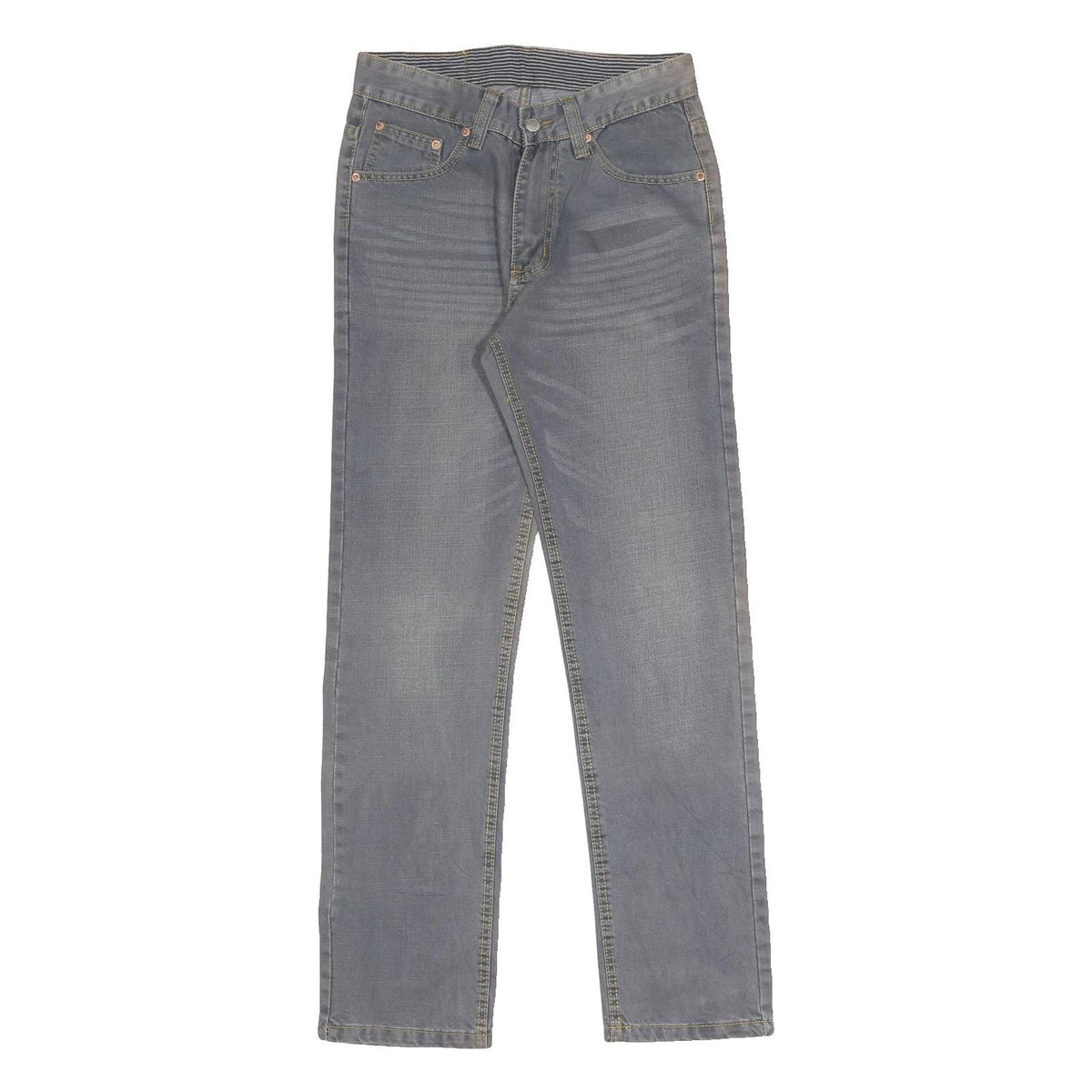 LEVI'S 505 Mens Jeans Blue Regular Straight Denim Medium W30 L32 Zip Cotton