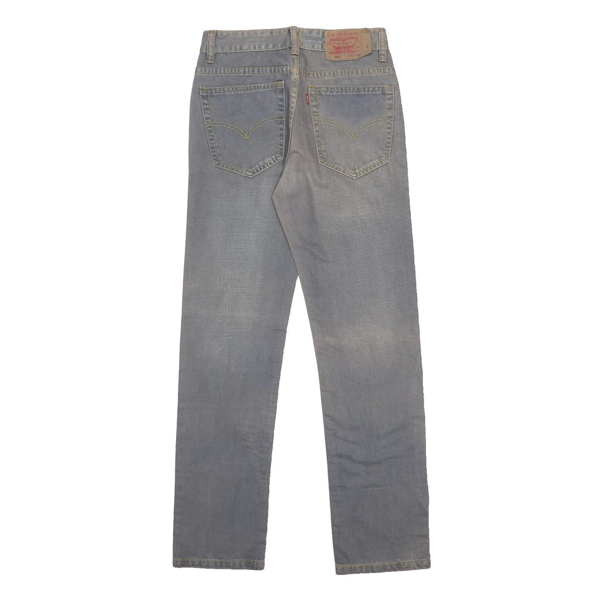 LEVI'S 505 Mens Jeans Blue Regular Straight Denim Medium W30 L32 Zip Cotton