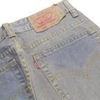 LEVI'S 505 Mens Jeans Blue Regular Straight Denim Medium W30 L32 Zip Cotton