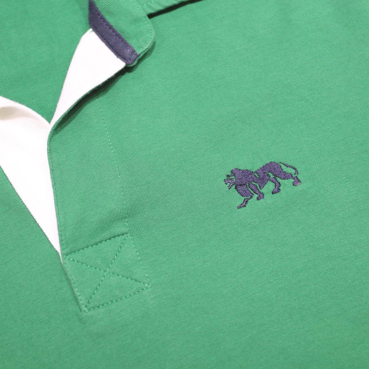 LONSDALE Mens Green & White Cotton Blend Short Sleeve Polo Shirt S Embroidered