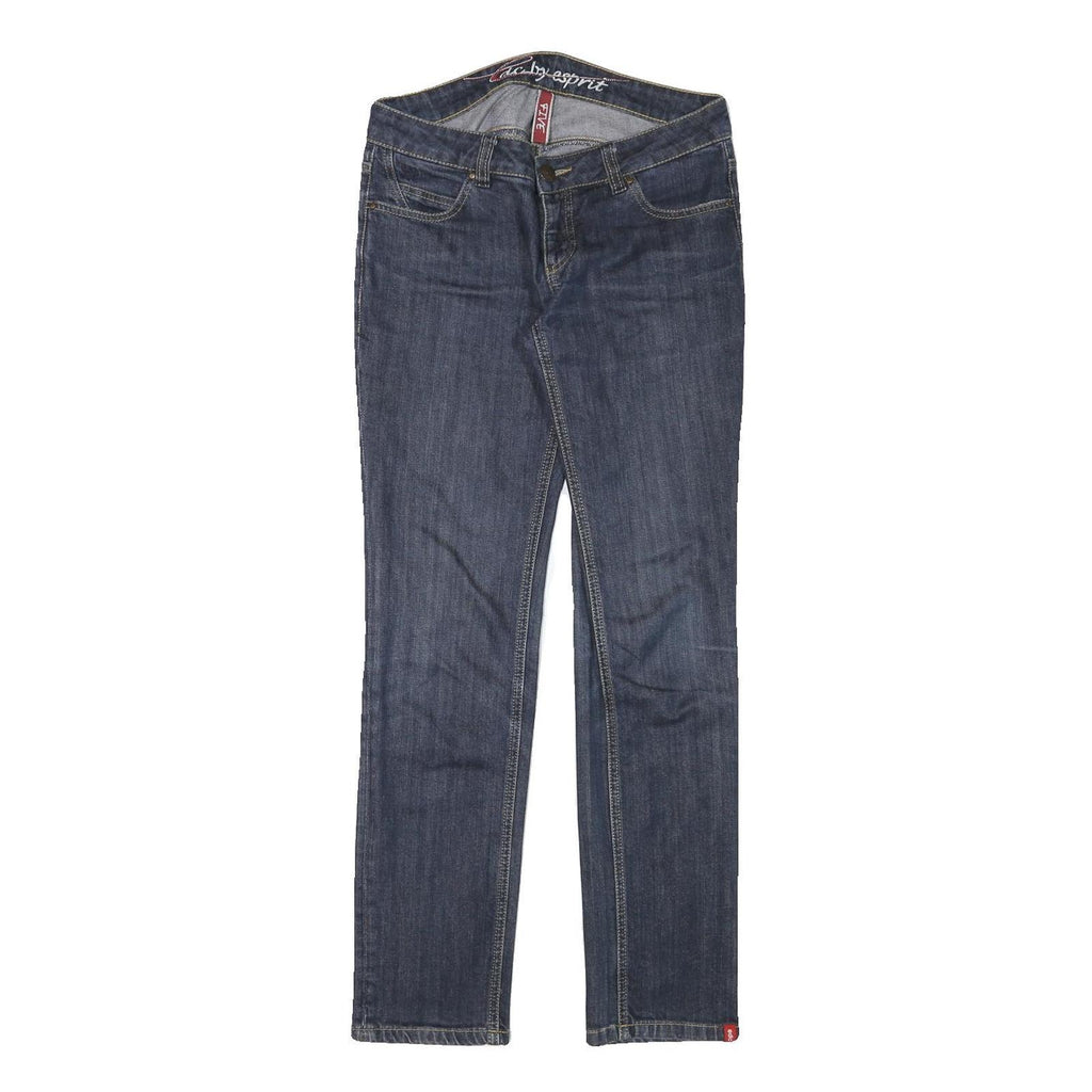 ESPRIT Womens Jeans Blue Slim Skinny Denim Medium W30 L30 Embroidered Pocket