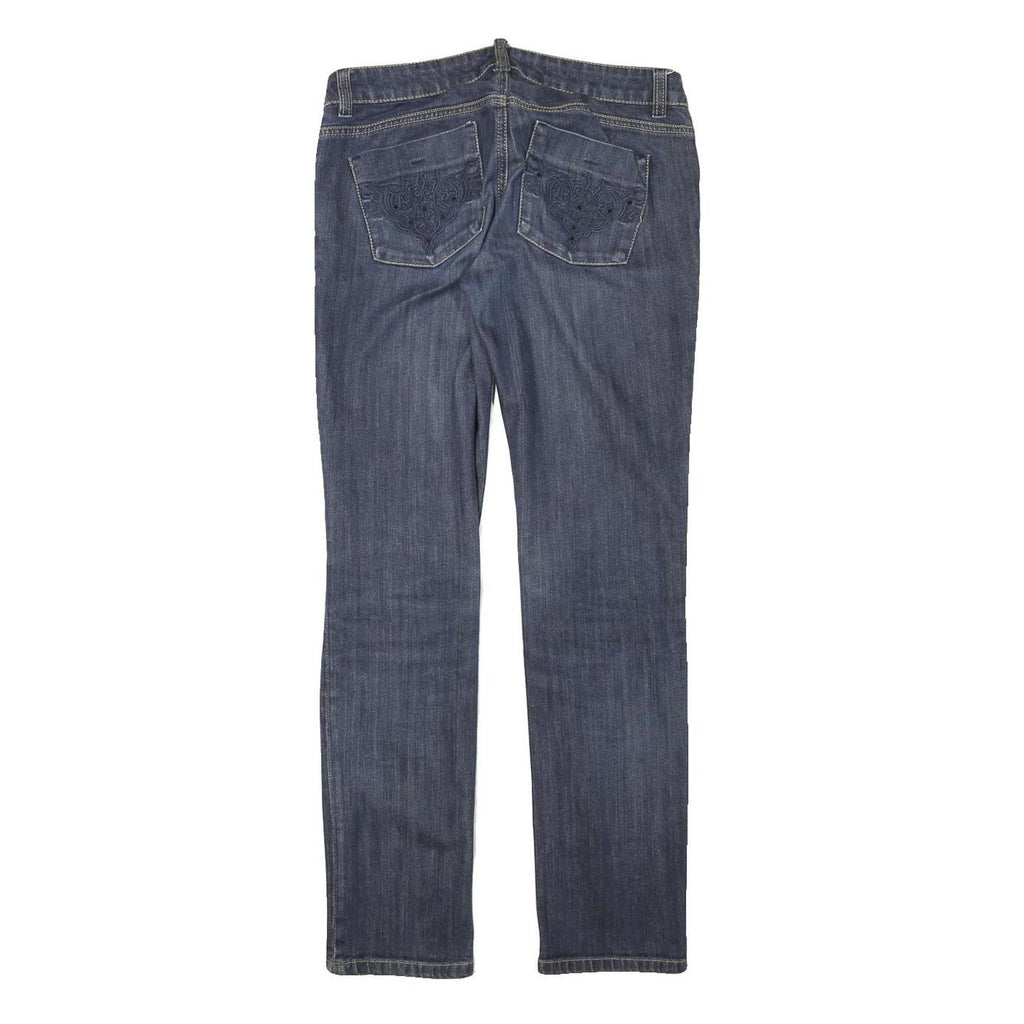 ESPRIT Womens Jeans Blue Slim Skinny Denim Medium W30 L30 Embroidered Pocket