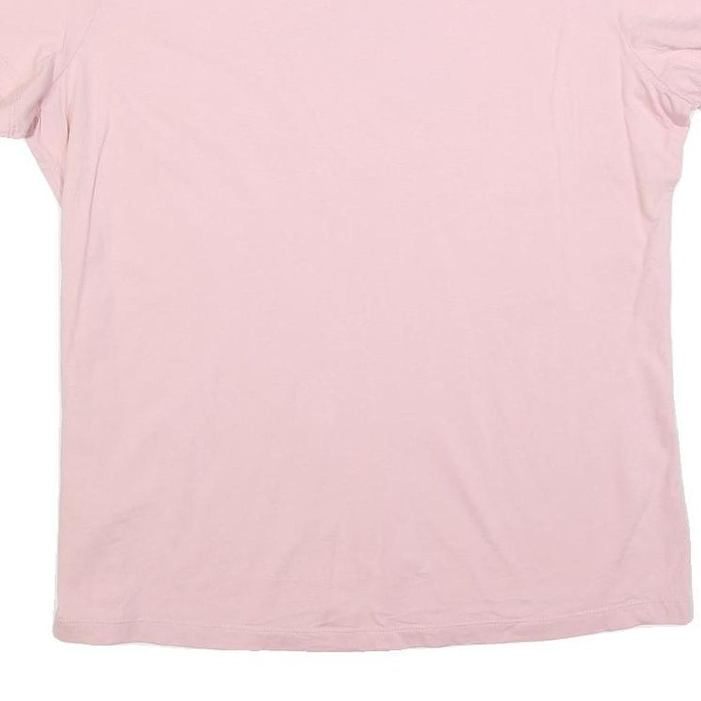 NIKE Womens Pink XL T-Shirt Short Sleeve Crew Neck Cotton Blend Logo Print