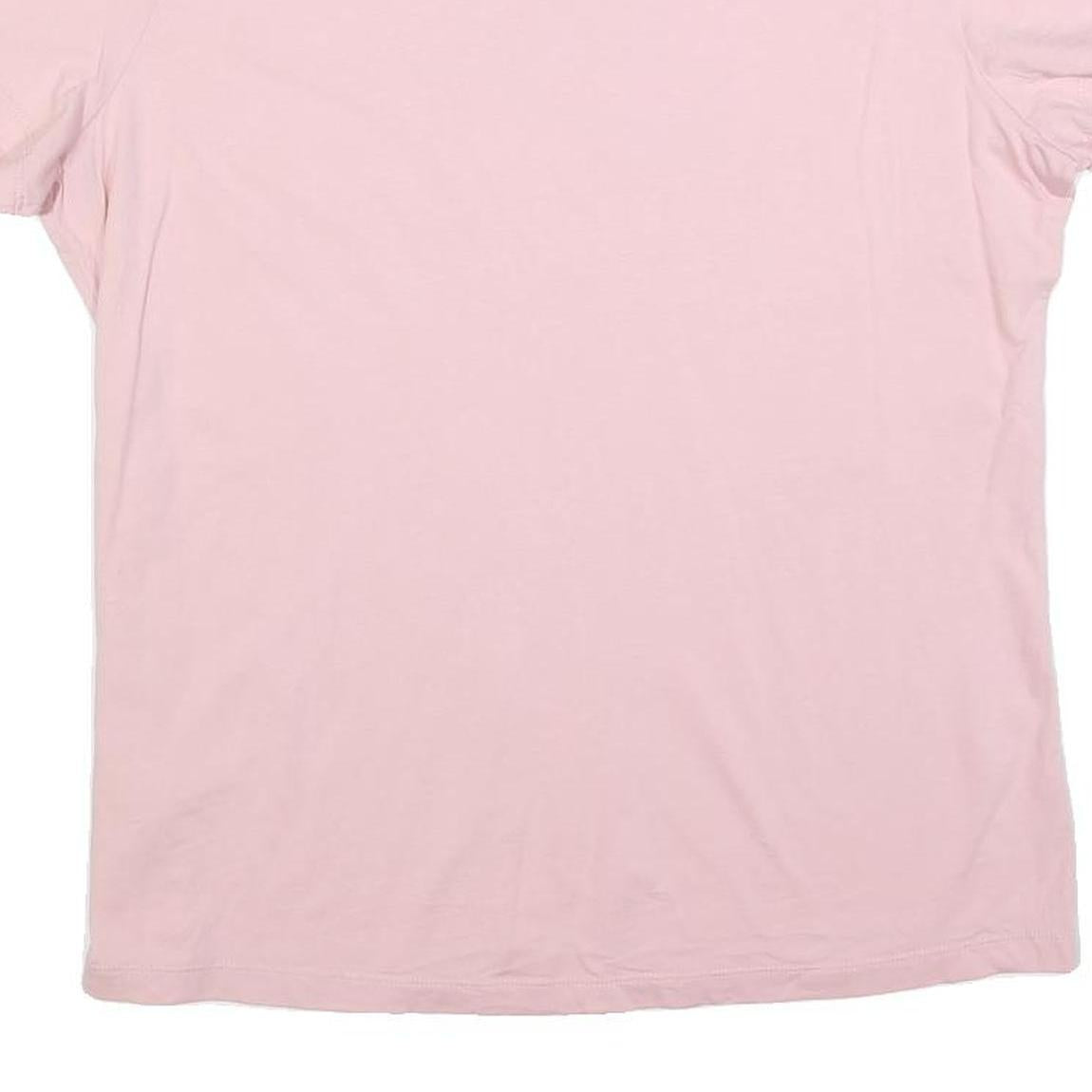 NIKE Womens Pink XL T-Shirt Short Sleeve Crew Neck Cotton Blend Logo Print