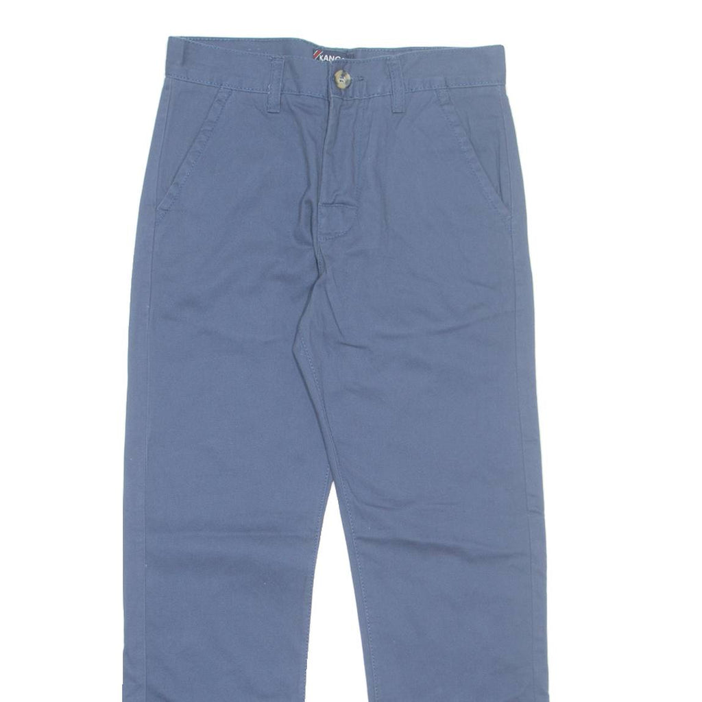 KANGOL Chino Mens Trousers Blue Regular Tapered W26 L26