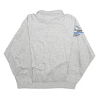 Mens Grey Pullover Sweatshirt L Collar Casual Print Design
