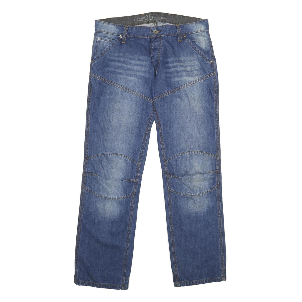 G-STAR Mens Jeans Blue Regular Straight Denim Medium W34 L32 96 Patch
