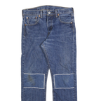 LEVI'S 501 Mens Jeans Blue Regular Straight Denim Medium W30 L30 Classic Button