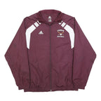 ADIDAS Mens Maroon & White Softball Team Zip Jacket S Polyester Blend Sportswear