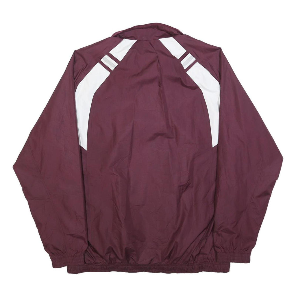 ADIDAS Mens Maroon & White Softball Team Zip Jacket S Polyester Blend Sportswear