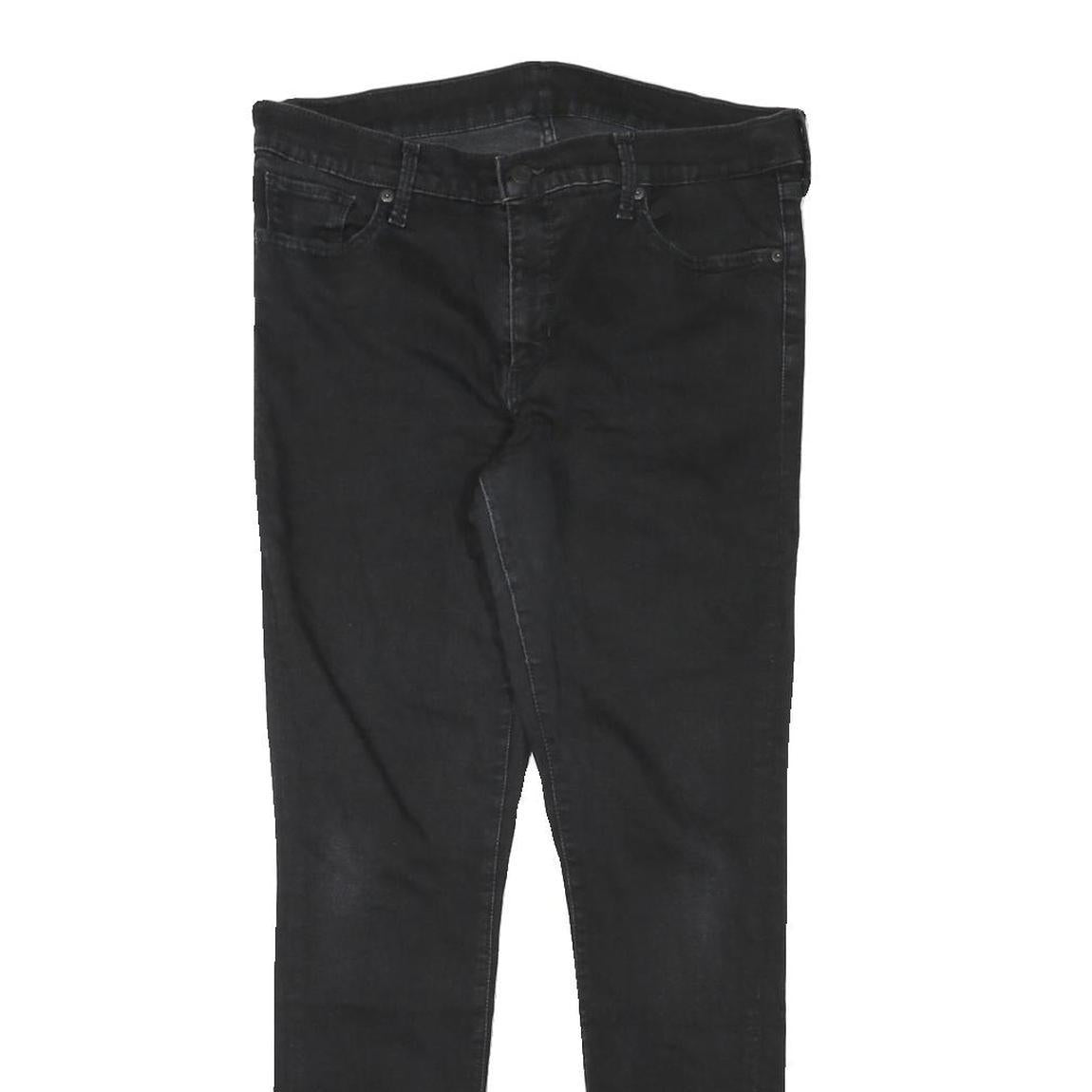 LEVI'S Womens Slim Black Denim Jeans Cotton Blend Zip W32 L29 Classic Fit Skinny