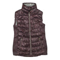 CALVIN KLEIN PERFORMANCE Womens Burgundy Quilted Gilet S Polyester Blend Zip