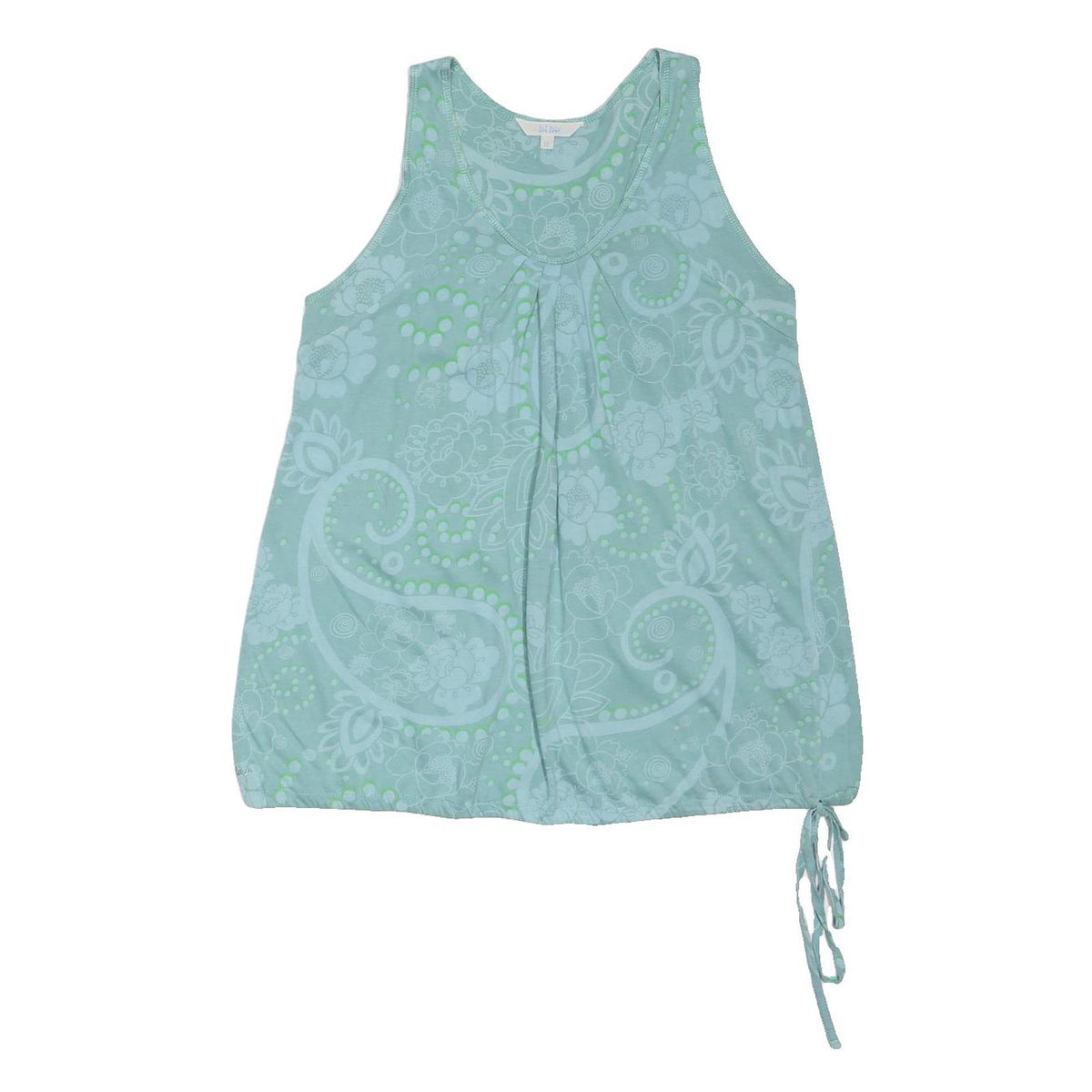FAT FACE Womens Green Printed Sleeveless Scoop Neck Top UK 12 Casual Summer
