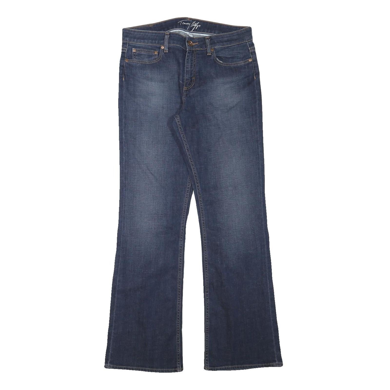 TOMMY HILFIGER Womens Jeans Blue Regular Flared Denim Medium W31 L31 Stylish