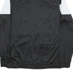 REEBOK Mens Black & White Track Jacket M Polyester Zip Plain Sports Casual
