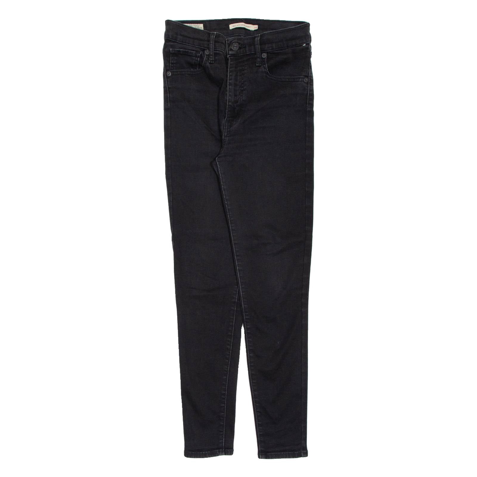 LEVI'S Mile High BIG E Womens Jeans Black Slim Skinny W28 L28