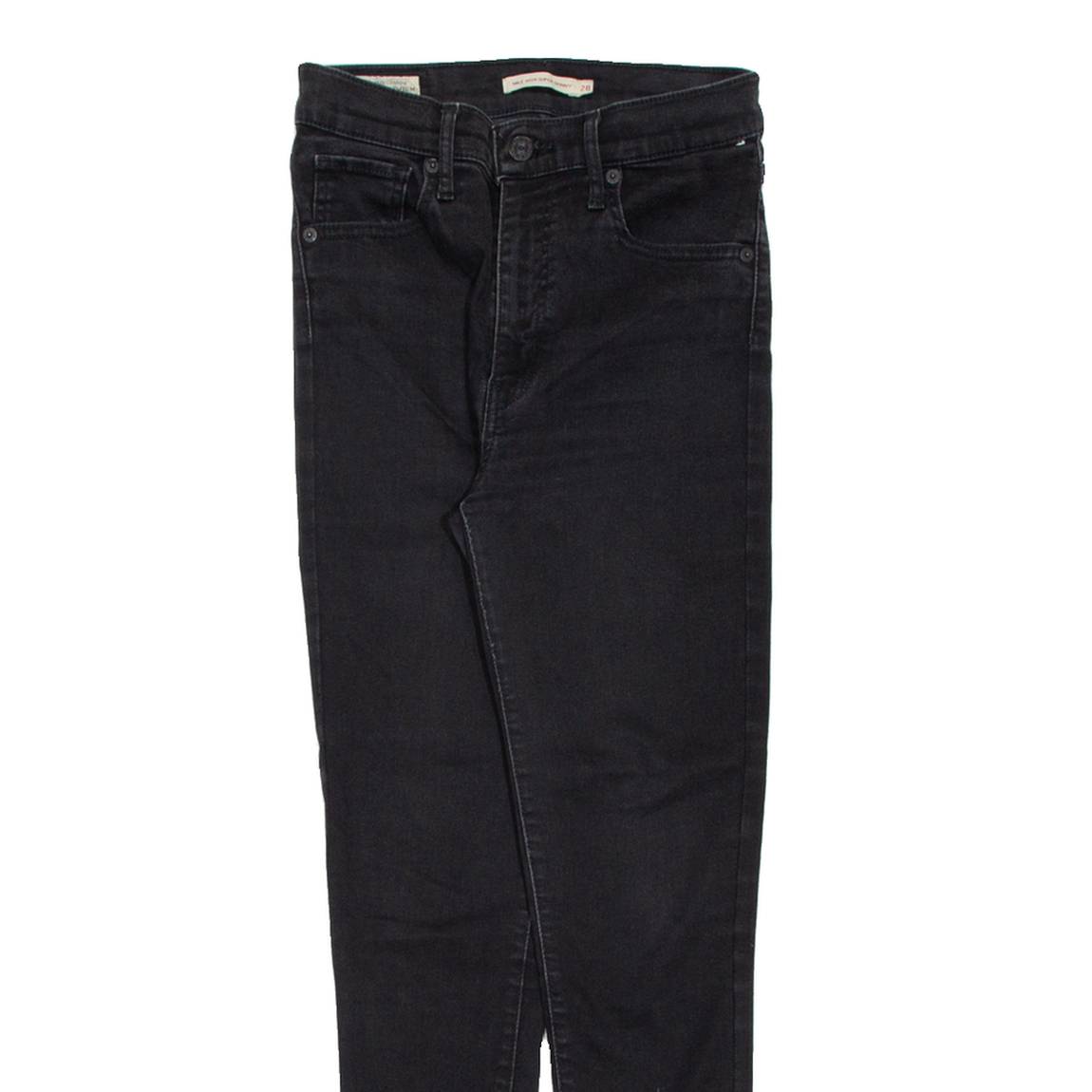 LEVI'S Mile High BIG E Womens Jeans Black Slim Skinny W28 L28