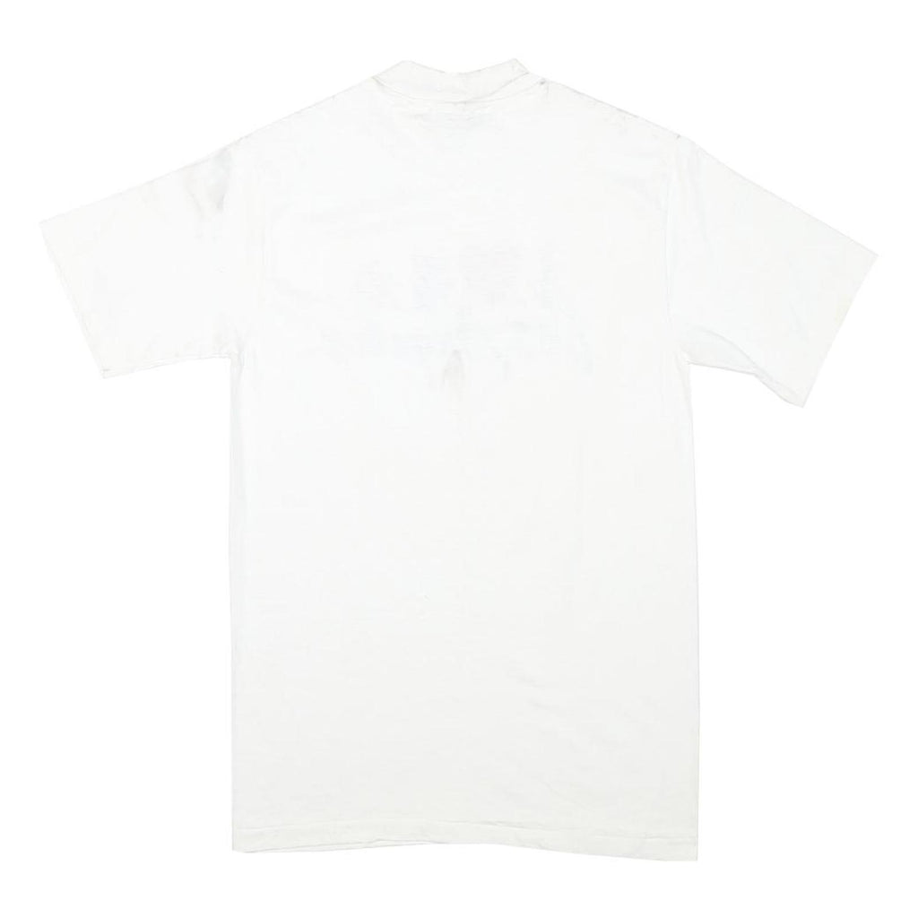 HANES Mens White I Love Los Angeles Graphic T-Shirt S Short Sleeve Crew Neck