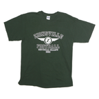 GILDAN Mens Green Zionsville Football Sectional Champs 2008 Graphic T-Shirt L