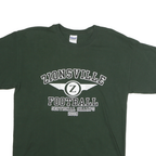 GILDAN Mens Green Zionsville Football Sectional Champs 2008 Graphic T-Shirt L