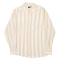 NOVA ONDA Mens Shirt Beige Striped Long Sleeve M