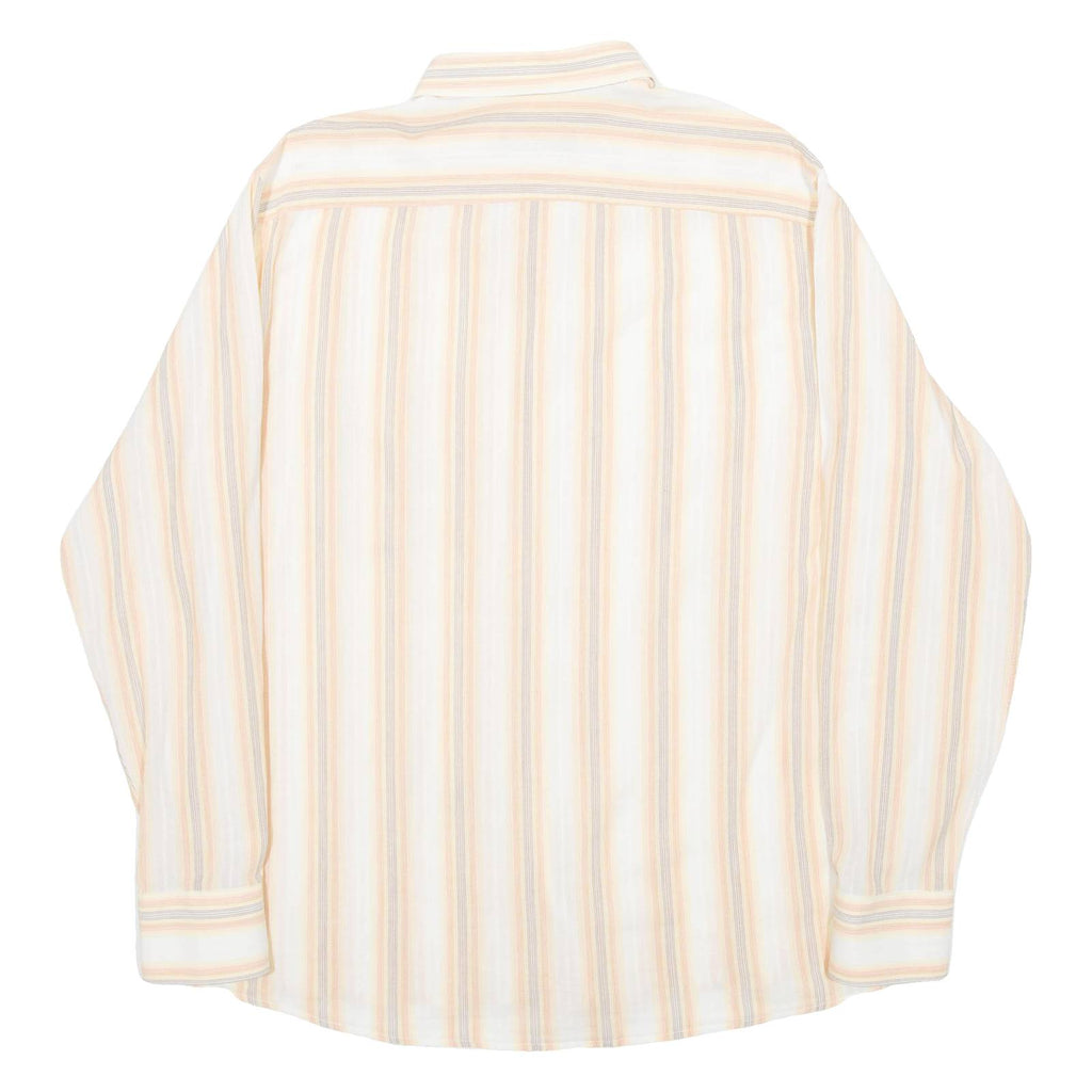 NOVA ONDA Mens Shirt Beige Striped Long Sleeve M