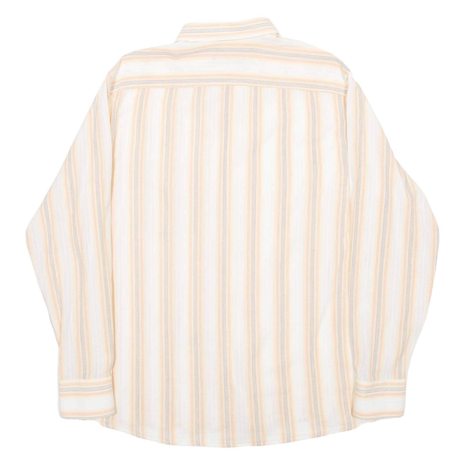NOVA ONDA Mens Shirt Beige Striped Long Sleeve M