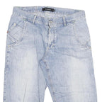 MATINIQUE Mens Denim Blue Casual Shorts XL W34 Cotton Blend Comfortable Fit