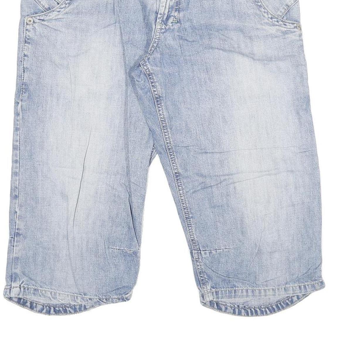 MATINIQUE Mens Denim Blue Casual Shorts XL W34 Cotton Blend Comfortable Fit