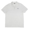 KAPPA Mens Grey Polo Shirt Short Sleeve Plain L Cotton Blend Casual Classic