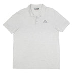 KAPPA Mens Grey Polo Shirt Short Sleeve Plain L Cotton Blend Casual Classic