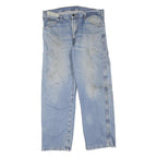 DICKIES Mens Jeans Blue Regular Straight Denim Light W34 L28 Classic Workwear