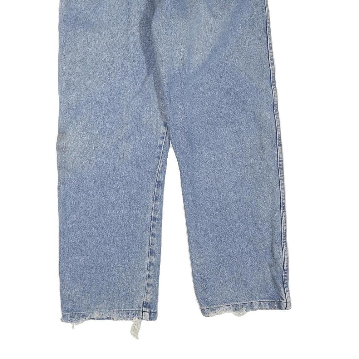 DICKIES Mens Jeans Blue Regular Straight Denim Light W34 L28 Classic Workwear